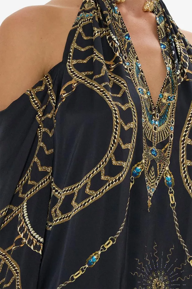 FLARED SLEEVE COLD SHOULDER LONG KAFTAN CALL ME CLEOPATRA Call Me Cleopatra Womens Camilla Kaftans
