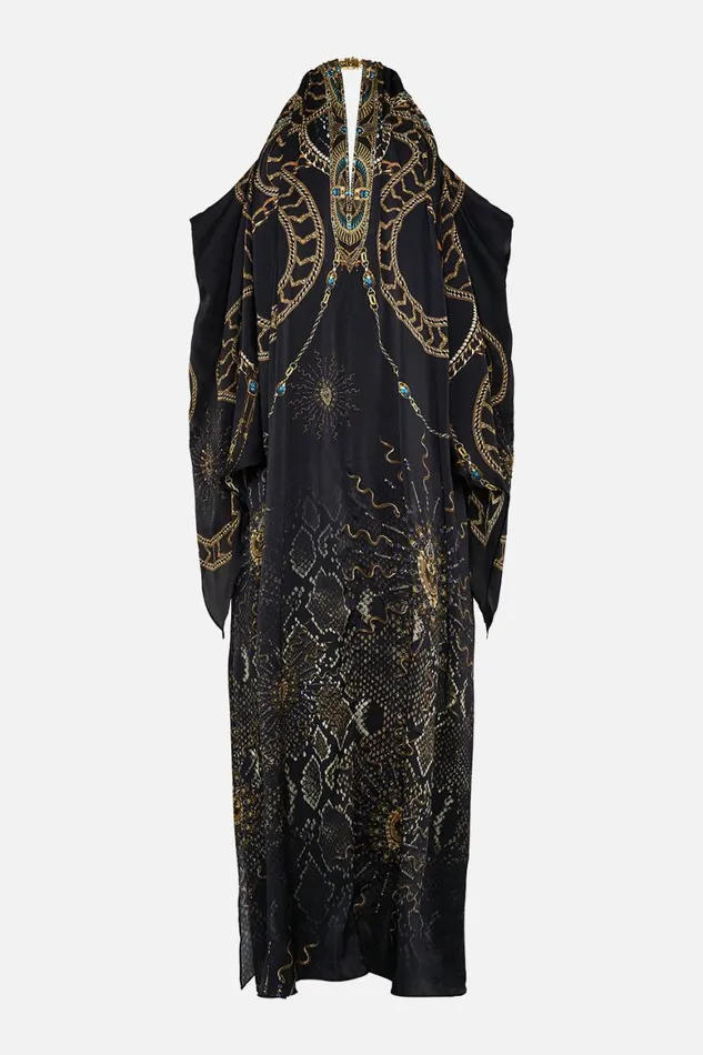 FLARED SLEEVE COLD SHOULDER LONG KAFTAN CALL ME CLEOPATRA Call Me Cleopatra Womens Camilla Kaftans