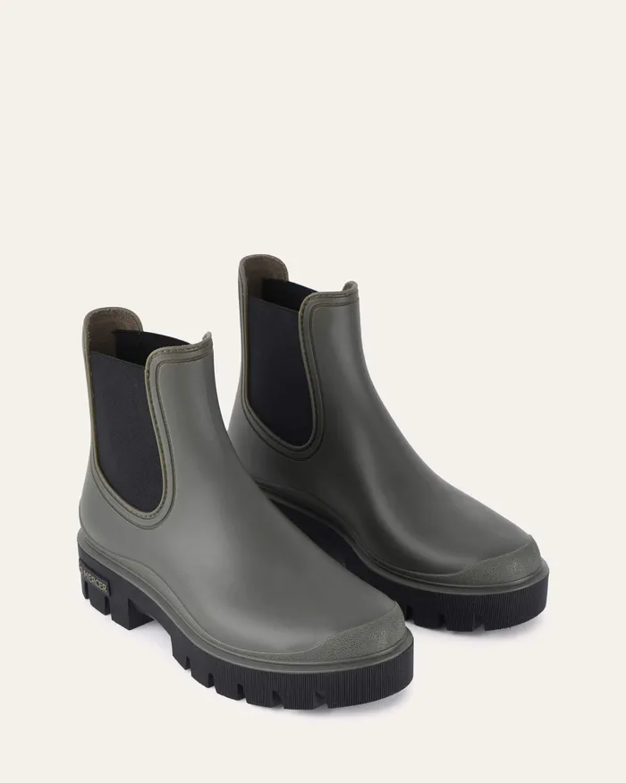 FLAT BOOTS Maeva flat ankle boots khaki rubber 8211 jomercer Women FLAT BOOTS Maeva flat ankle boots khaki rubber 8211 jomercer Women