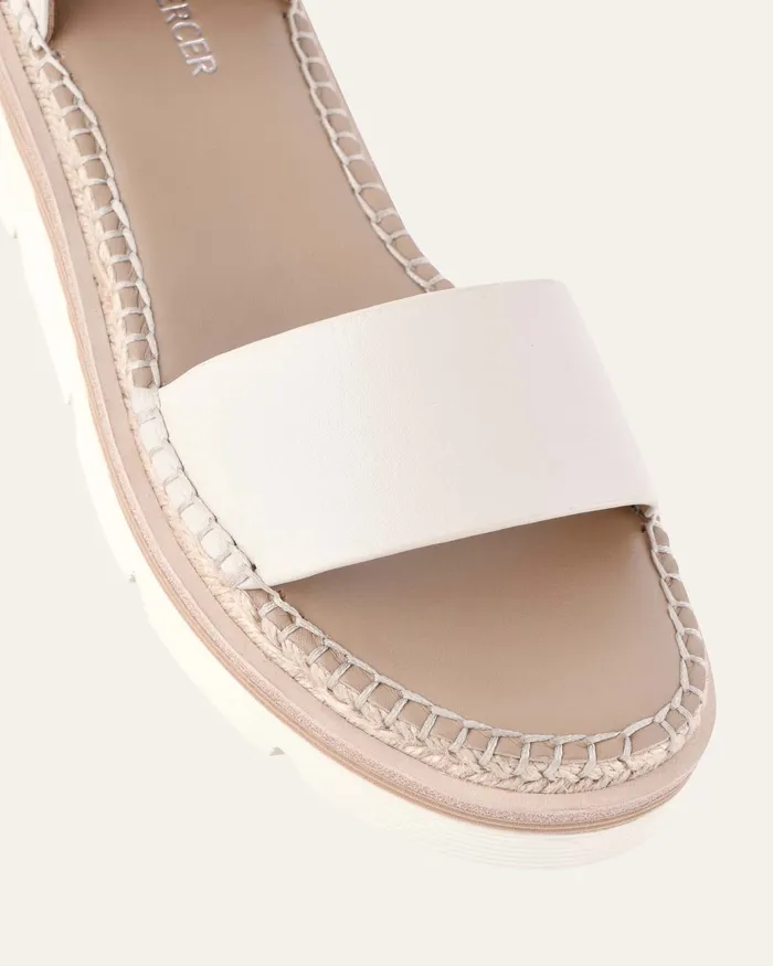 FLAT SANDALS jomercer Women Ivy flat sandals off white leather