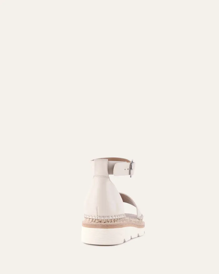 FLAT SANDALS jomercer Women Ivy flat sandals off white leather