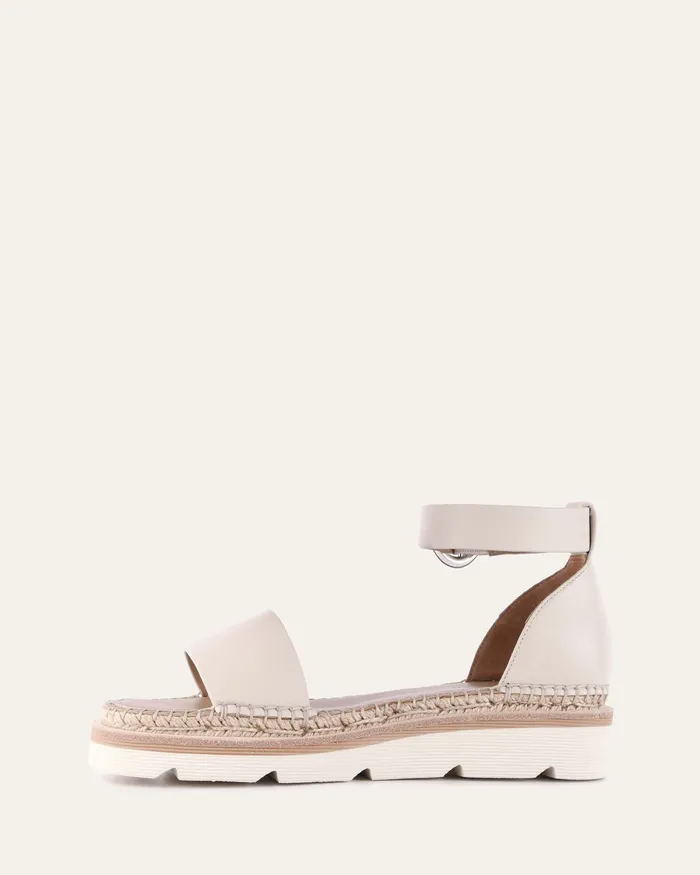 FLAT SANDALS jomercer Women Ivy flat sandals off white leather