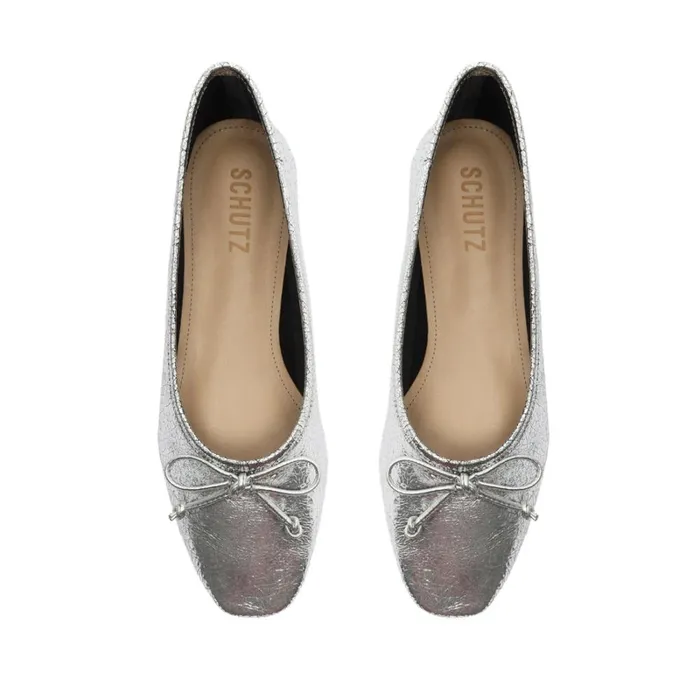 Flats Arissa Silver Schutz Shoes Ballerinas Flats Arissa Silver Schutz Shoes Ballerinas