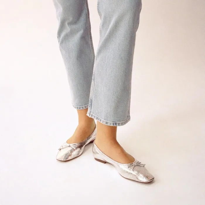 Flats Arissa Silver Schutz Shoes Ballerinas Flats Arissa Silver Schutz Shoes Ballerinas