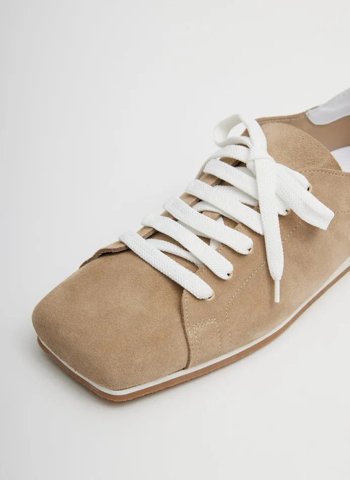 Flats Women Tibi Suede Seth Sneaker