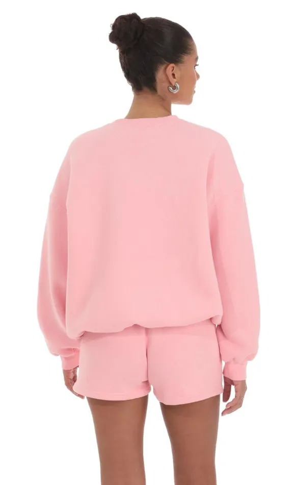 Fleece Jumper Blush Women LUCY IN THE SKY Loungewear
