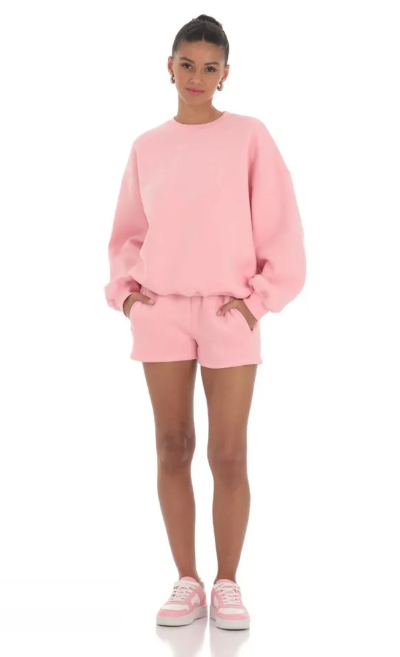 Fleece Jumper Blush Women LUCY IN THE SKY Loungewear