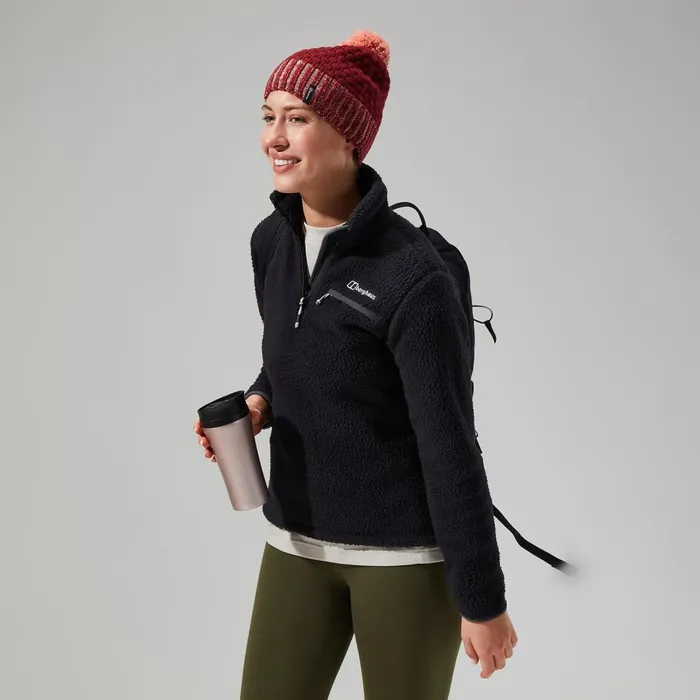 Fleece Women Berghaus Darria Half Zip 8211 Black