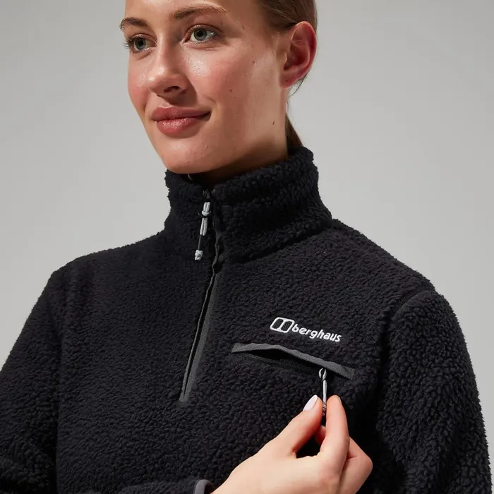 Fleece Women Berghaus Darria Half Zip 8211 Black
