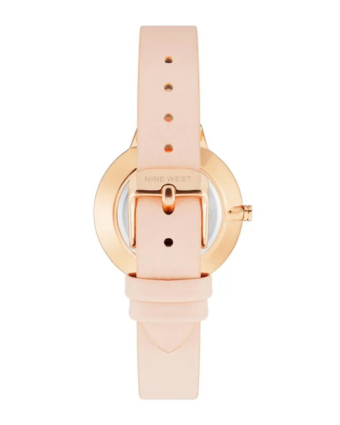 Floral Dial Strap Watch Pink Women Nine West Straps Floral Dial Strap Watch Pink Women Nine West Straps
