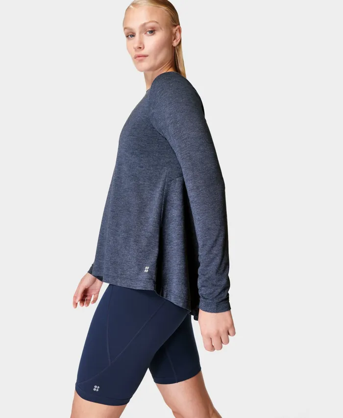 Focus Training Long Sleeve Top Endless Blue Women Long Sleeve Tops Sweaty Betty