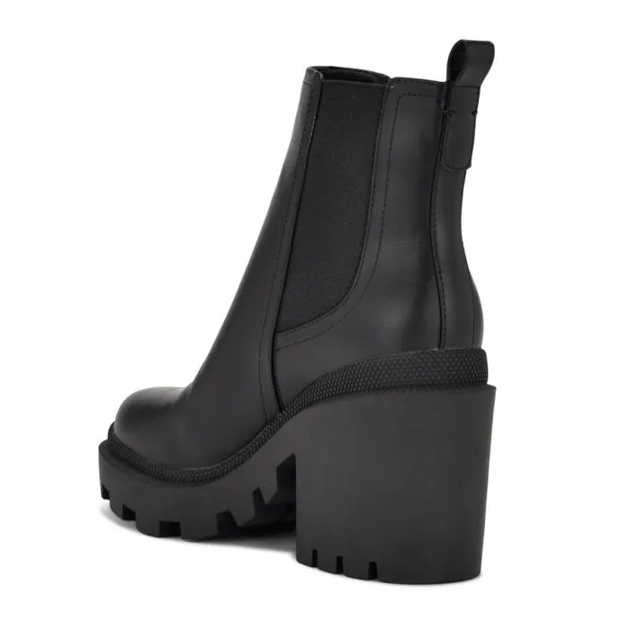 Forme Chelsea Lug Sole Booties Black Women Nine West Heels Forme Chelsea Lug Sole Booties Black Women Nine West Heels