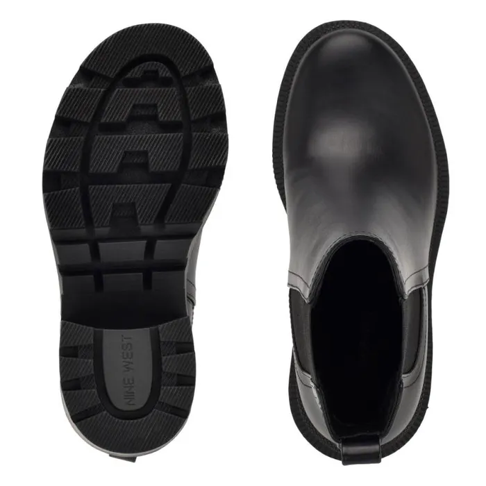 Forme Chelsea Lug Sole Booties Black Women Nine West Heels Forme Chelsea Lug Sole Booties Black Women Nine West Heels