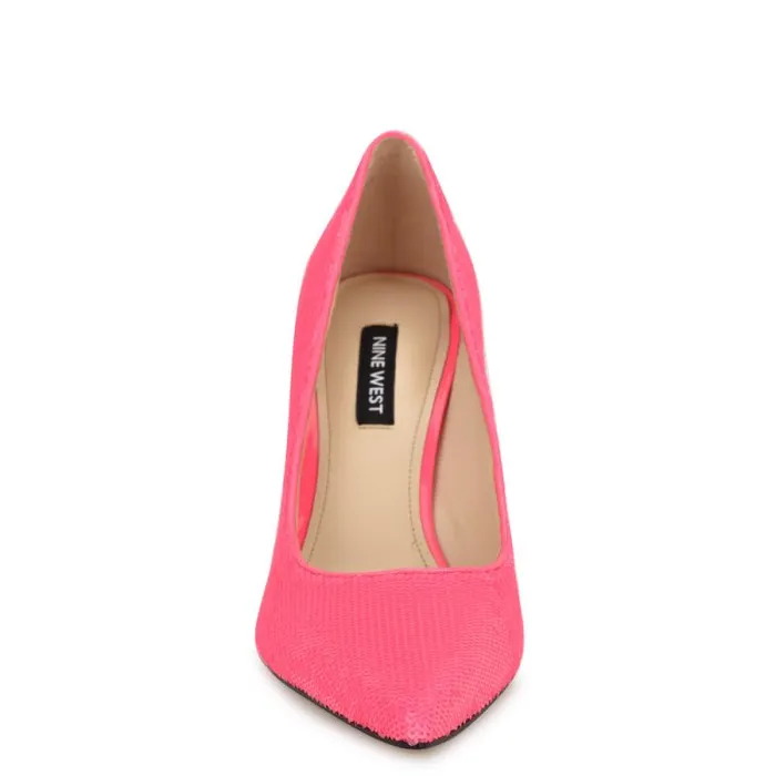 Fresh Pointy Toe Pumps Pink Sequin Women Nine West Heels Fresh Pointy Toe Pumps Pink Sequin Women Nine West Heels