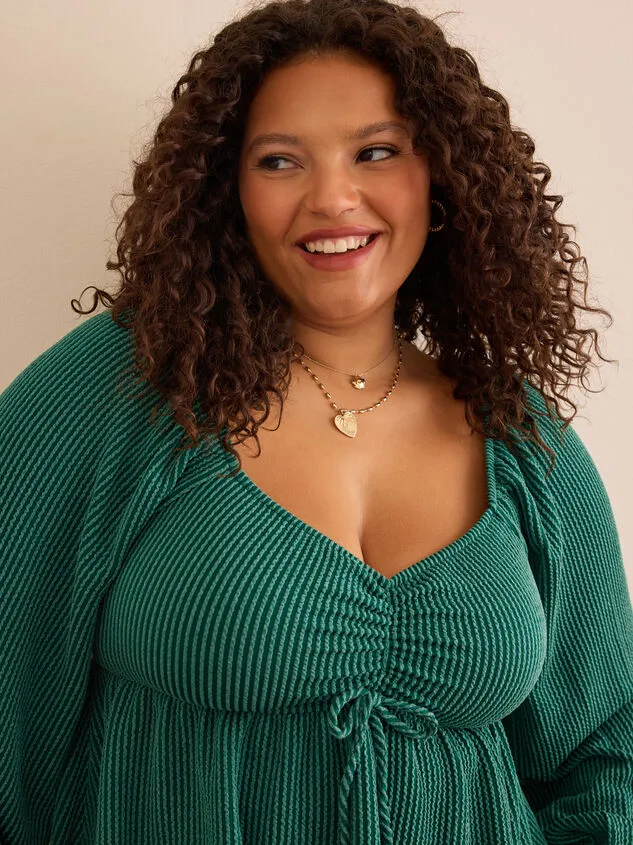 Freya Long Sleeve Babydoll Top Black Women Altar039d State Tops