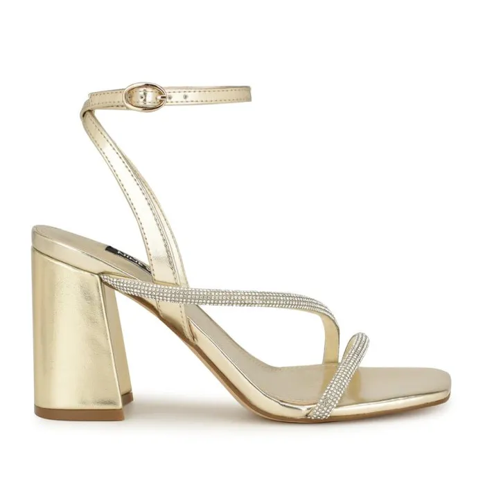 Gaden Ankle Strap Sandals Platino Women Nine West Sandals