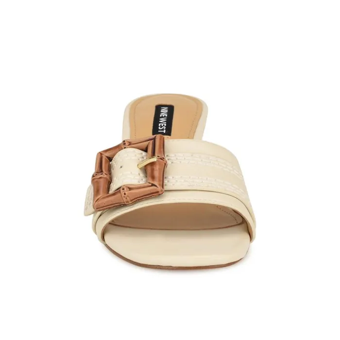 Garta Buckle Slide Sandals Chic Cream Women Nine West Sandals Garta Buckle Slide Sandals Chic Cream Women Nine West Sandals
