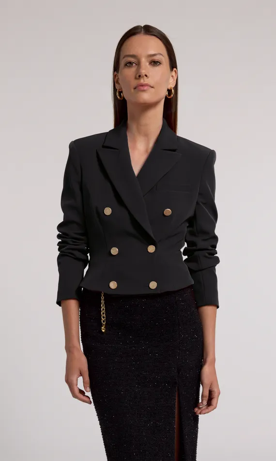 Generation Love Clothing Blazers and Jackets Aytul Crepe Blazer Black 8211 Women