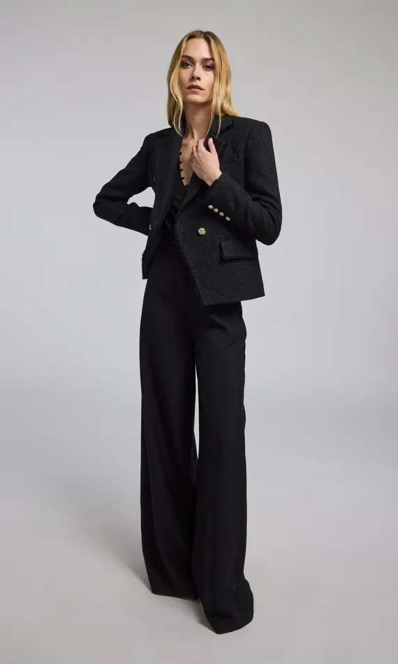Generation Love Clothing Blazers and Jackets Eliza Tweed Blazer Black 8211 Women