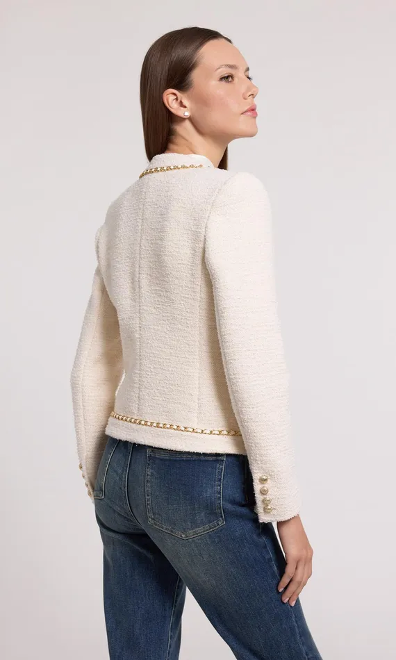 Generation Love Clothing Blazers and Jackets Velma Tweed Jacket Cream 8211 Women