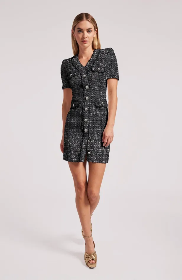 Generation Love Clothing Dresses Anne Tweed Dress Grey Multi 8211 Women