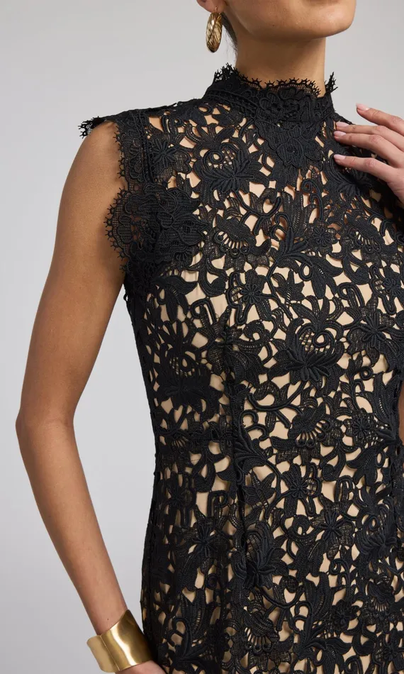 Generation Love Clothing Dresses Bronte Guipure Dress Black Beige 8211 Women