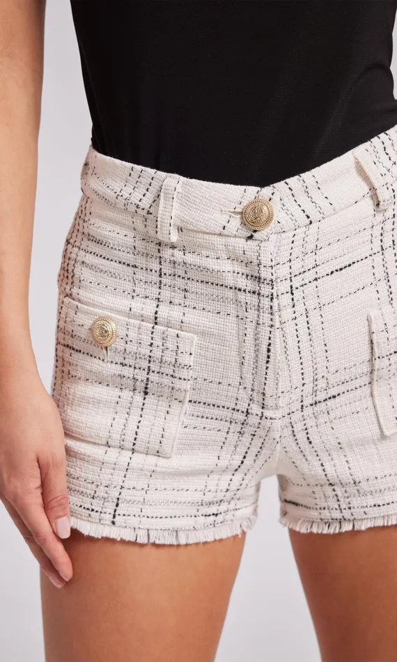 Generation Love Clothing Shorts Landon Tweed Shorts Whiteblack 8211 Women