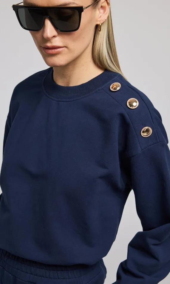 Generation Love Clothing Sweaters and Sweatshirts Cambria Sweatshirt French Navy 8211 Women