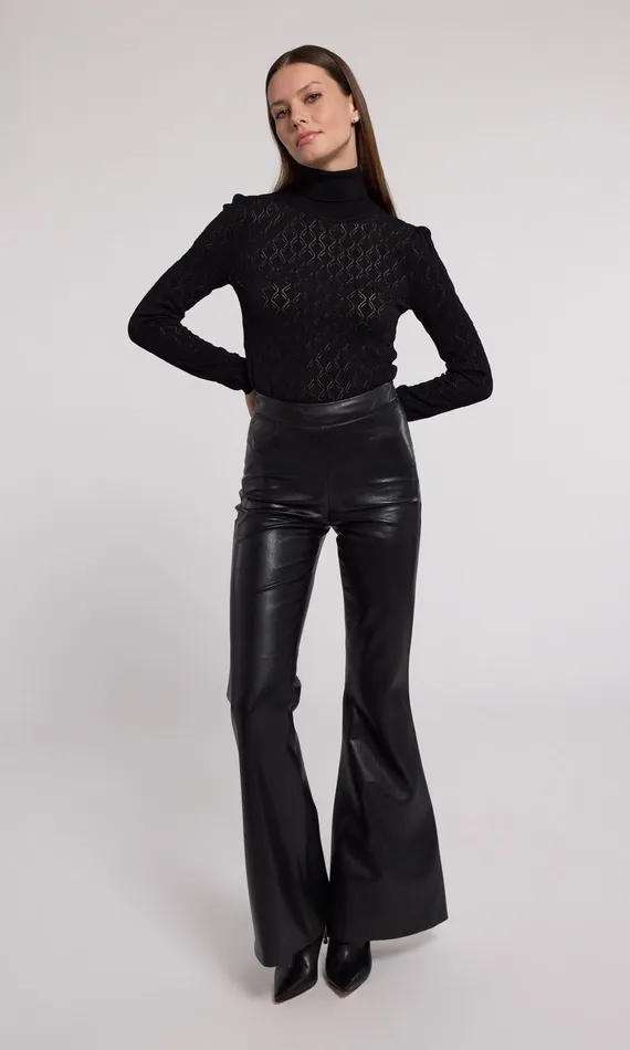 Generation Love Clothing Sweaters and Sweatshirts Natasha Pointelle Sweater Black 8211 Women