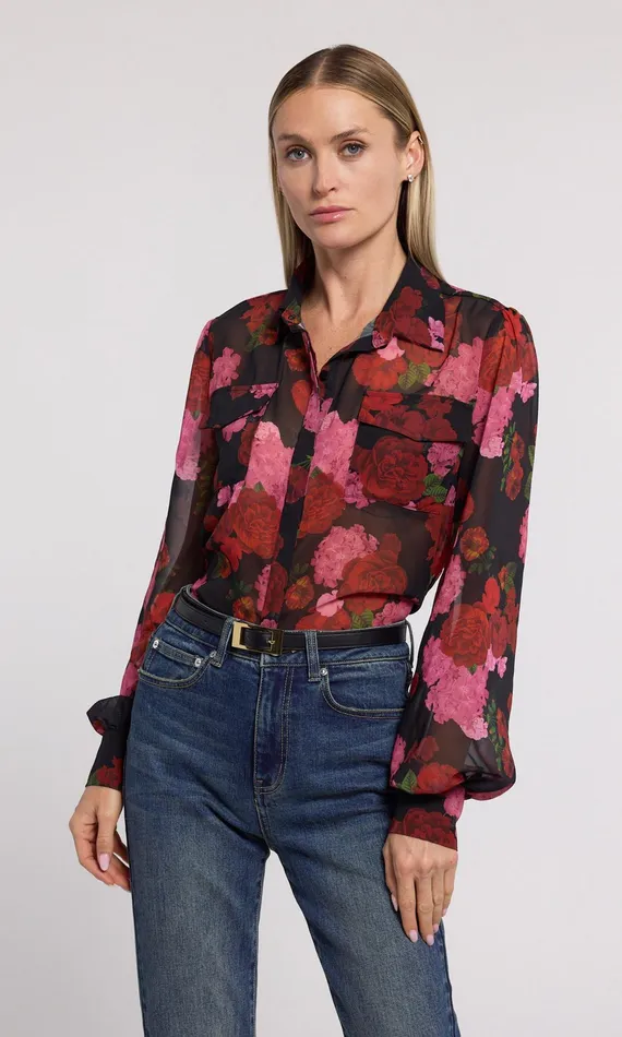 Generation Love Clothing Tops Oslo Floral Shirt Floral Fantasy Red 8211 Women