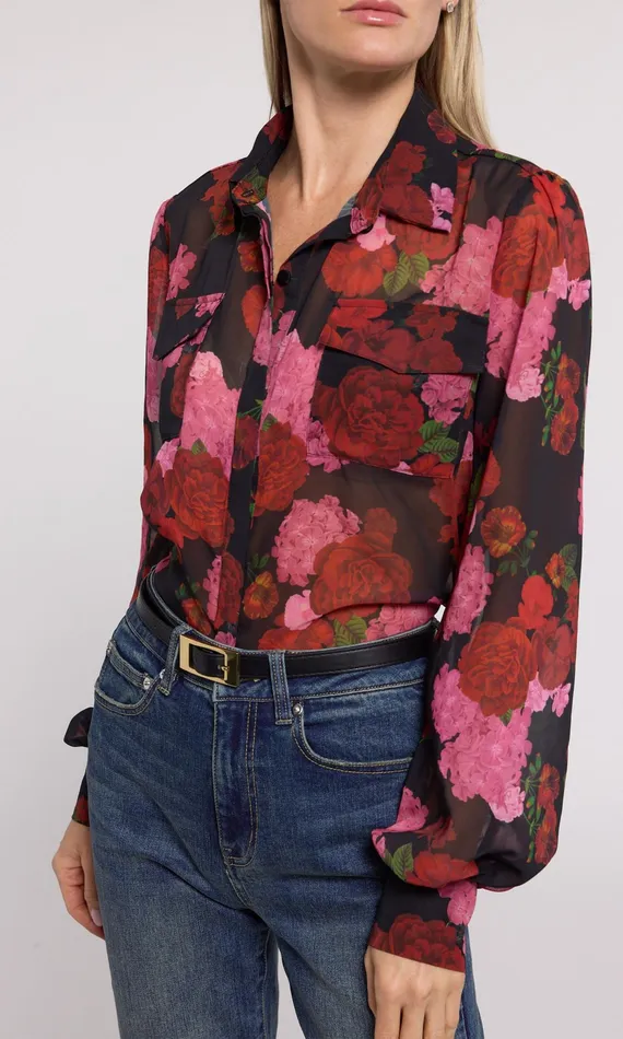 Generation Love Clothing Tops Oslo Floral Shirt Floral Fantasy Red 8211 Women