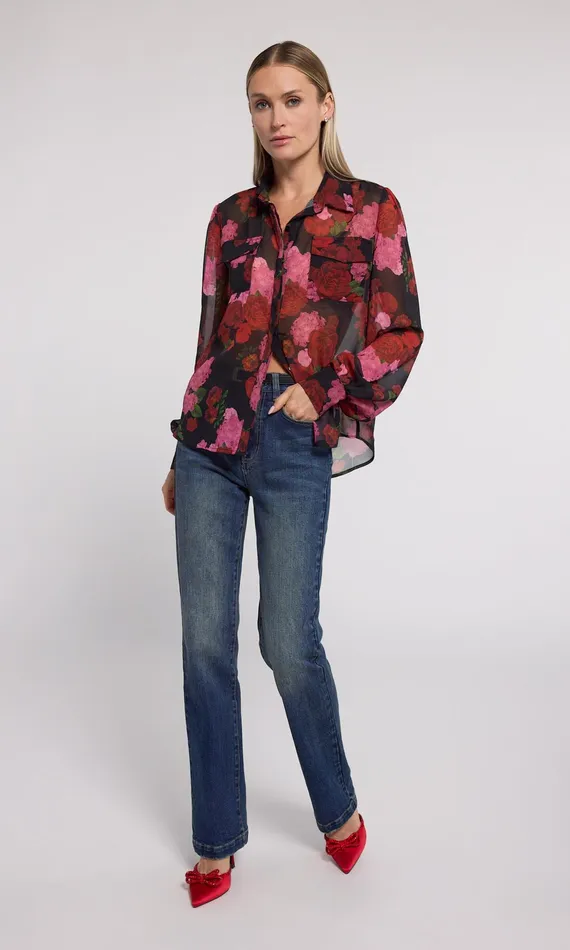 Generation Love Clothing Tops Oslo Floral Shirt Floral Fantasy Red 8211 Women