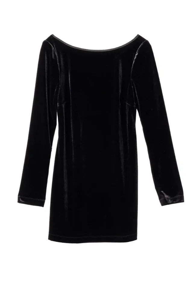 Genevieve Velvet Mini Dress With Bow Women Ciao Lucia Evening Dresses