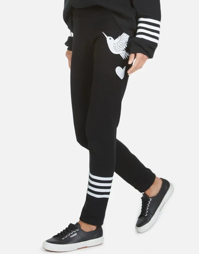 Gia Hummingbird Love Black Women Lauren Moshi Long Sweatpants