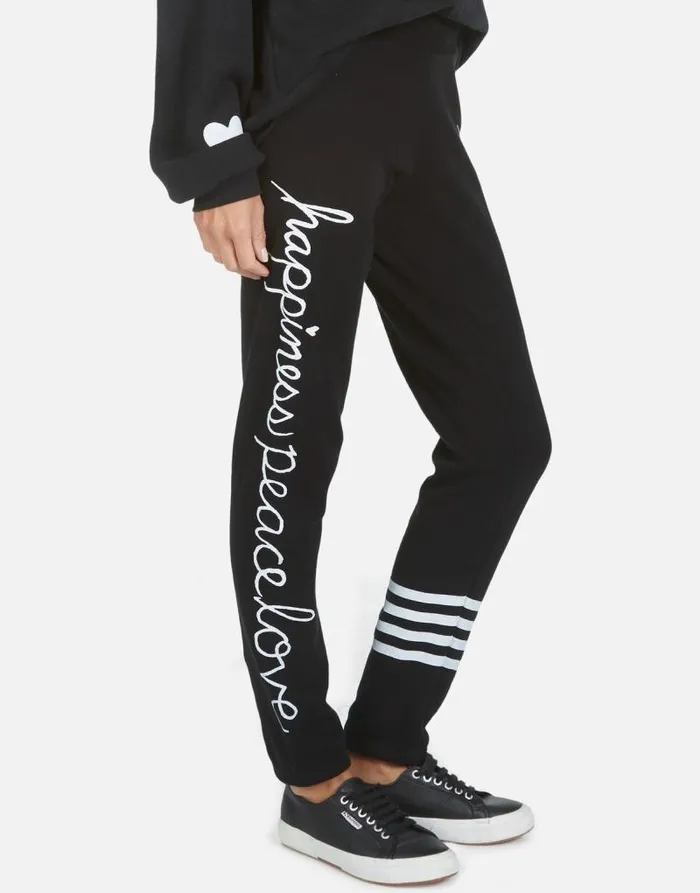 Gia Hummingbird Love Black Women Lauren Moshi Long Sweatpants