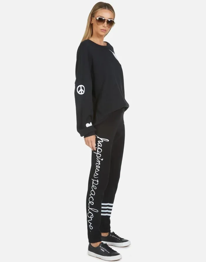 Gia Hummingbird Love Black Women Lauren Moshi Long Sweatpants
