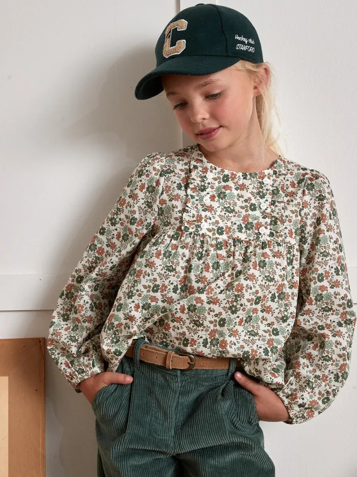 Girls Clothing Cyrillus Blouse Made With Liberty Fabric Lib Capel Floret