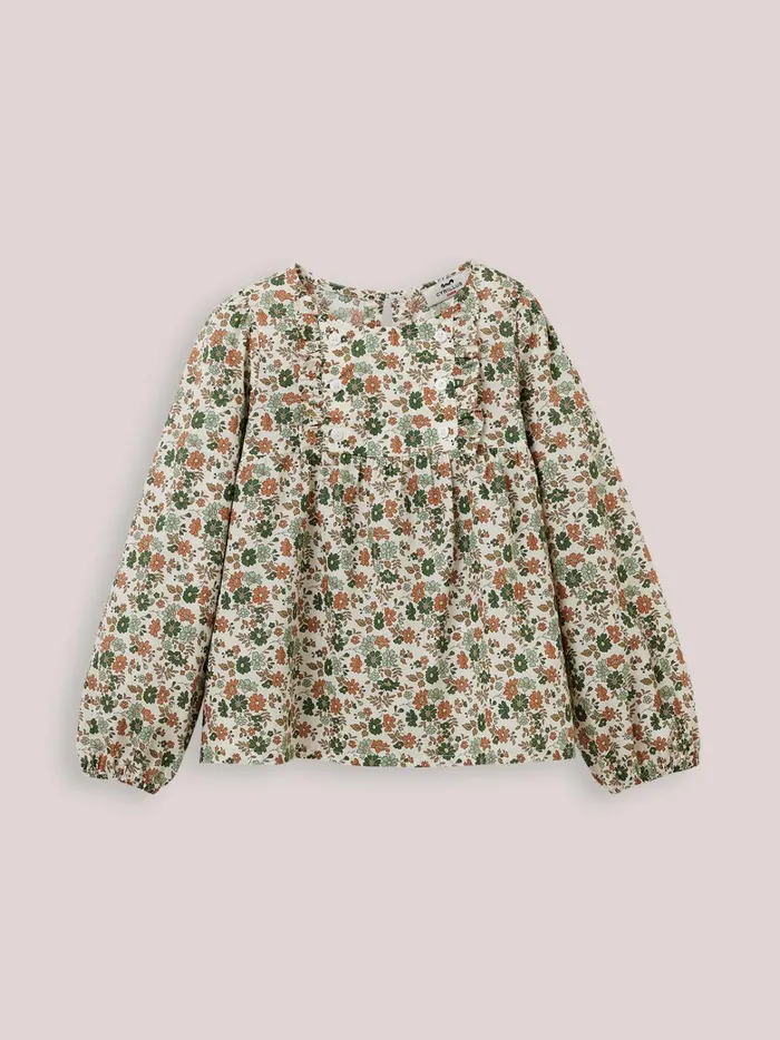 Girls Clothing Cyrillus Blouse Made With Liberty Fabric Lib Capel Floret