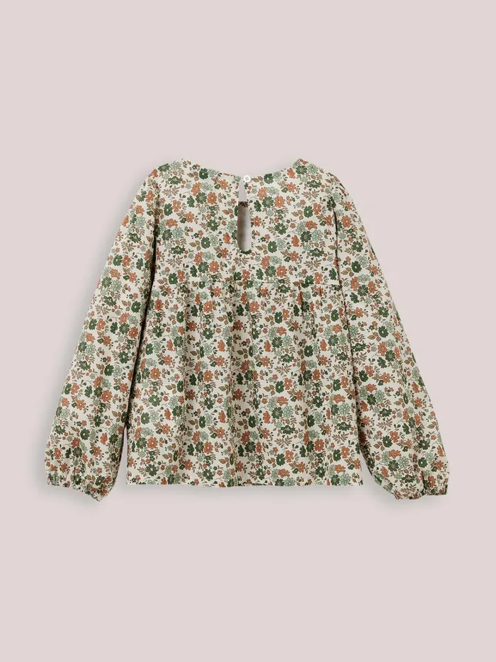 Girls Clothing Cyrillus Blouse Made With Liberty Fabric Lib Capel Floret