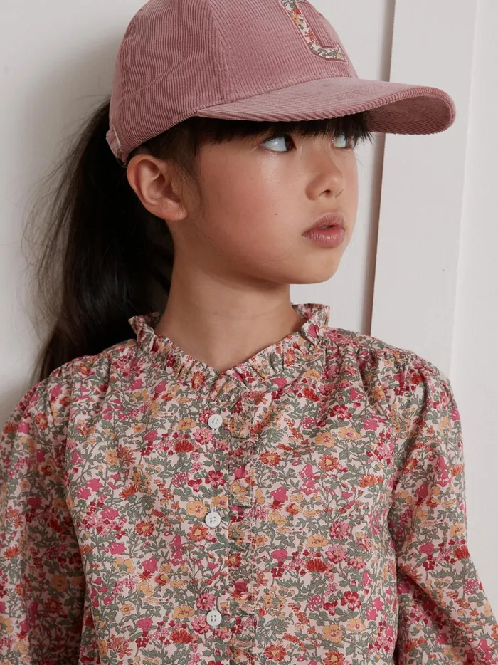 Girls Clothing Cyrillus Dress With Liberty Fabric Ruffle Lib Babington Rose