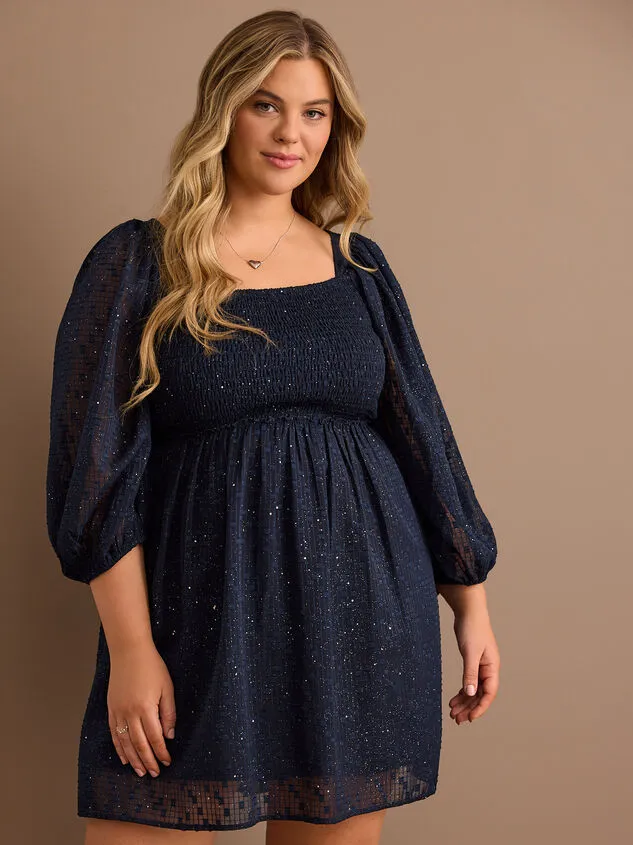 Giselle Glitter Dress Navy Women Altar039d State Dresses