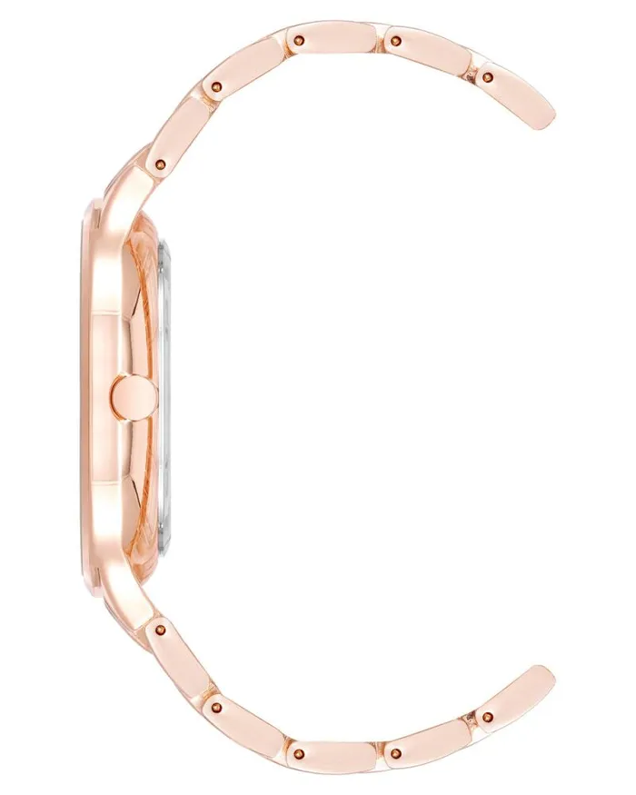 Glitter Ombre Dial Watch Rose Gold Women Nine West Straps