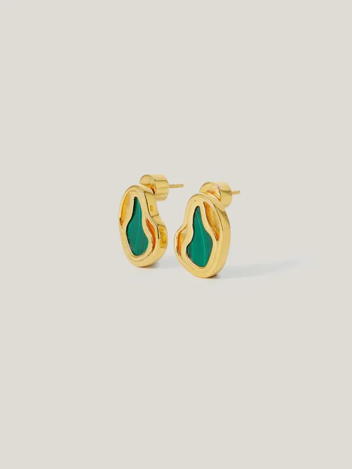 Gold Vermeil Earring Gold Women Jigsaw Party