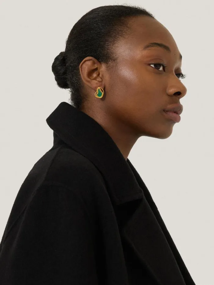 Gold Vermeil Earring Gold Women Jigsaw Party