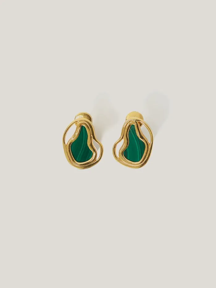 Gold Vermeil Earring Gold Women Jigsaw Party