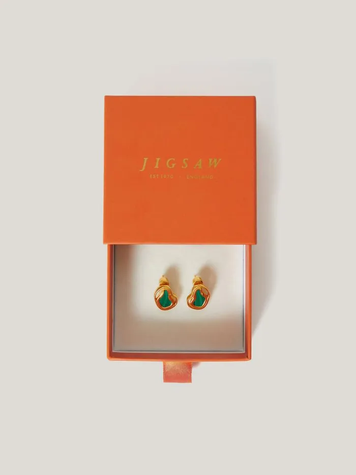 Gold Vermeil Earring Gold Women Jigsaw Party