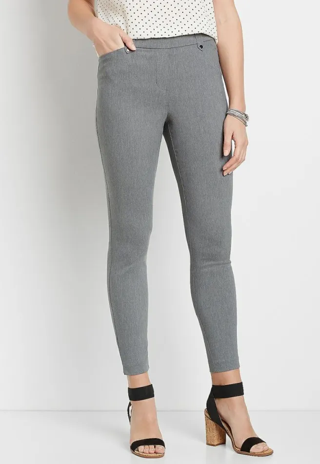 Gray Bengaline Skinny Ankle Pant Women Maurices Bottoms