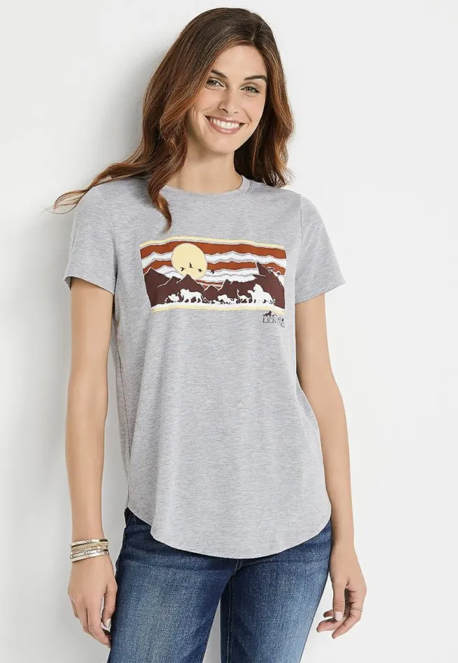 Gray The Lion King Graphic Tee Women Maurices Tops