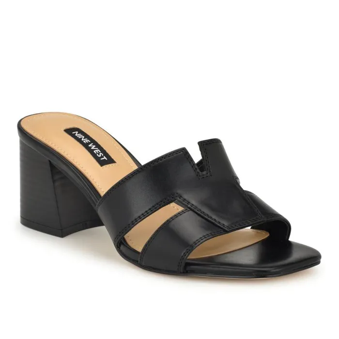Griselda Block Heel Sandals Black Women Nine West Heels Griselda Block Heel Sandals Black Women Nine West Heels