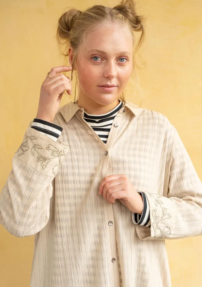 Gudrun Sjdn VxE4rmland Woven Shirt Dress In Organic Cotton Women Tops and Shirts